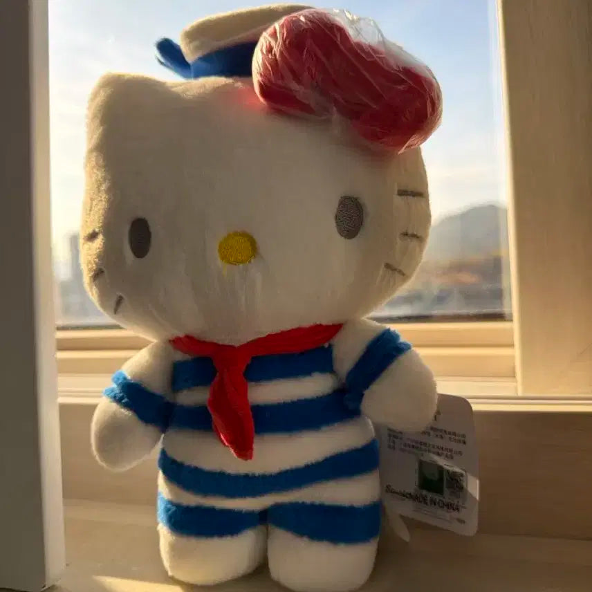 산리오 키티 인형 마린룩 스트라이프