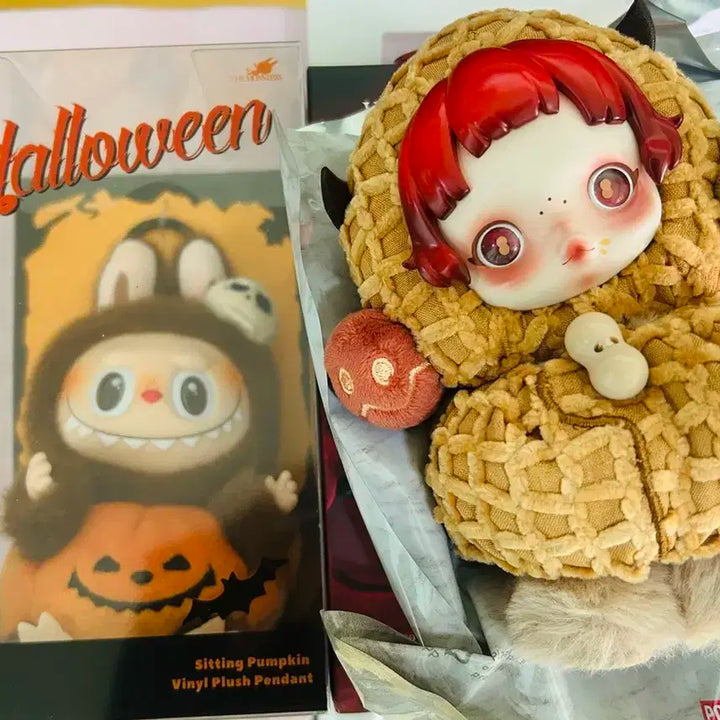 팝마트 정품 라부부 할로윈 펌킨 미개봉 + 정품 스컬판다 땅콩