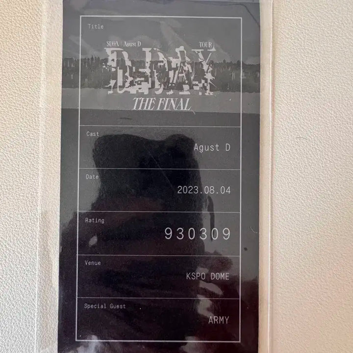 SUGA | Agust D 투어 Final 아미존 포토카드 _첫콘
