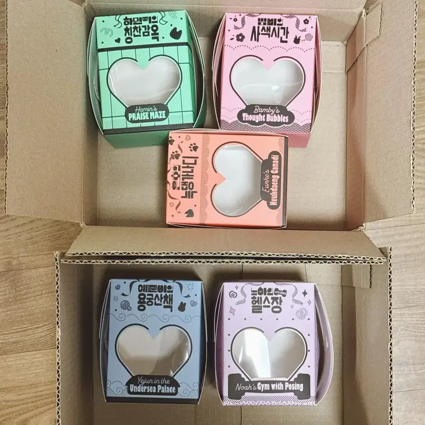 플레이브 십카페 생일 케이크 상자 일괄(밤비 상자 하자참고)