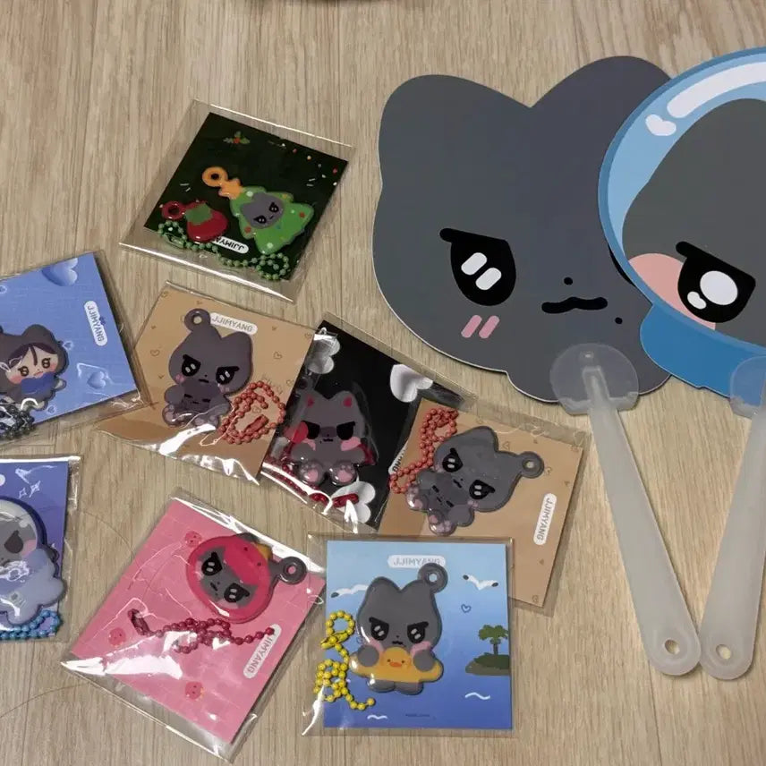 찌먕 키링 부채 일괄 양도 말랑키링 미니먕 찌먕이