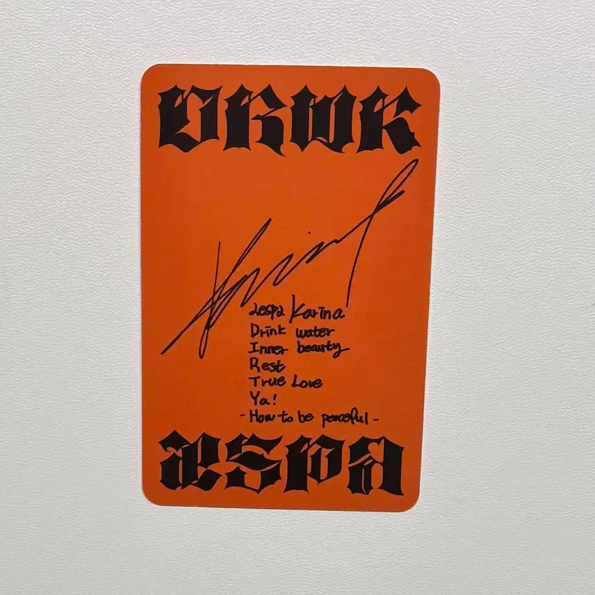 [희귀] 에스파 카리나 반스앤노블 더티워크 해외 특전 포카 판매