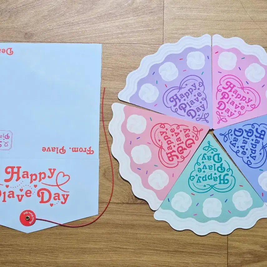 플레이브 2주년 팝업스토어 케이크 편지봉투 포카