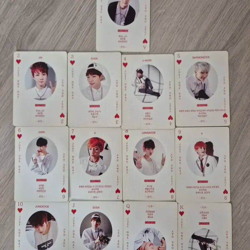 방탄소년단 BTS 멤버 포커 카드 트럼프 카드