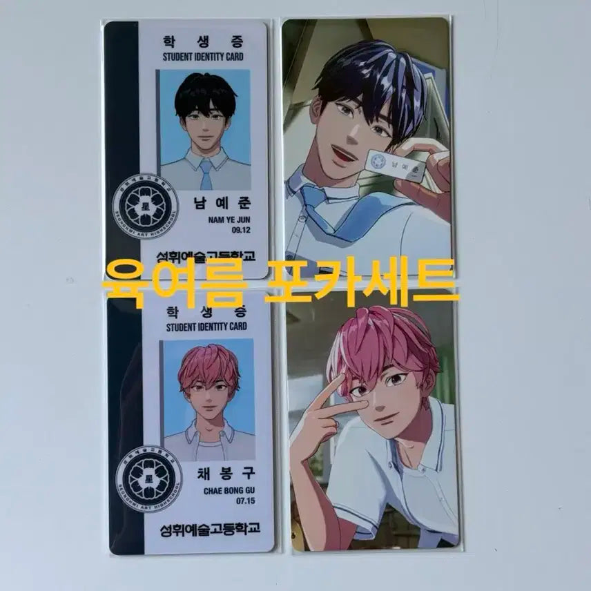 플레이브 육여름 예준,밤비 포카 세트 일괄