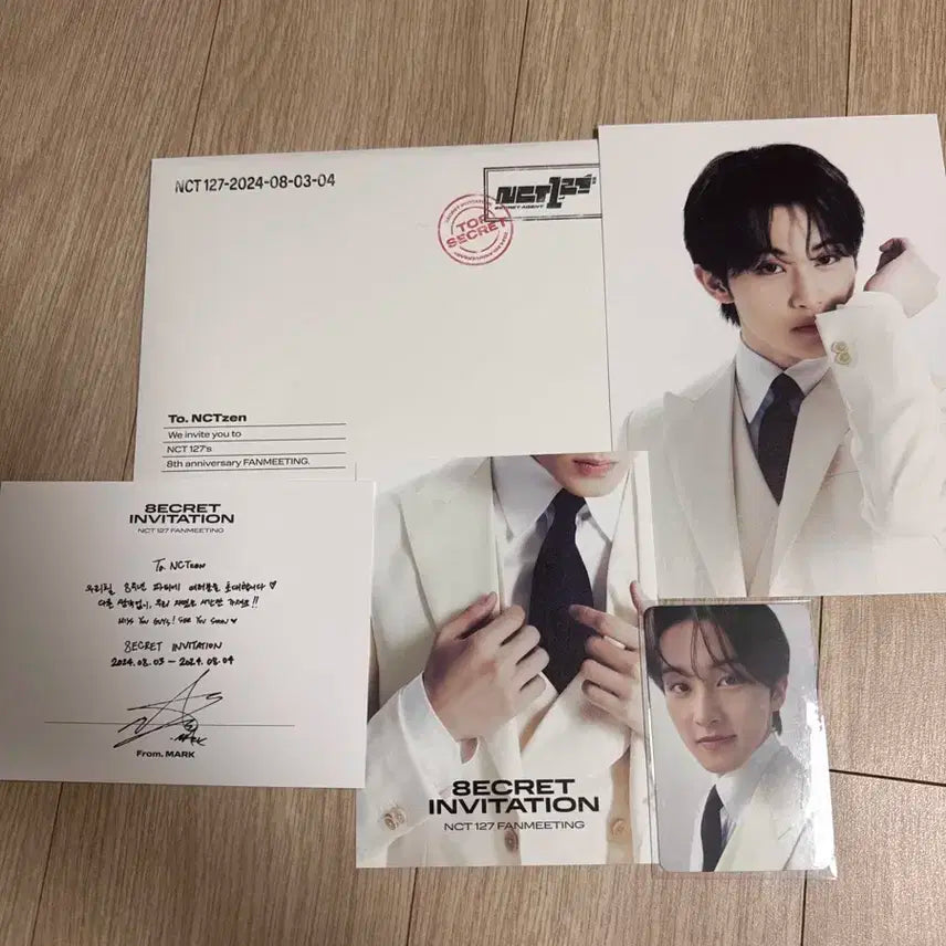 엔시티 127 마크 8주년 invitation set