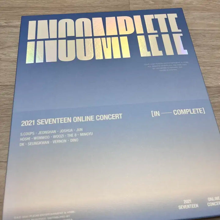 세븐틴 2021 인컴플리트 온라인 콘서트 DVD(포카x)