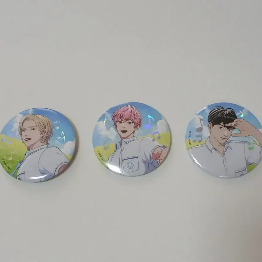 플레이브 애니플러스 여섯번째여름 노아 밤비 하민 캔뱃지 일괄