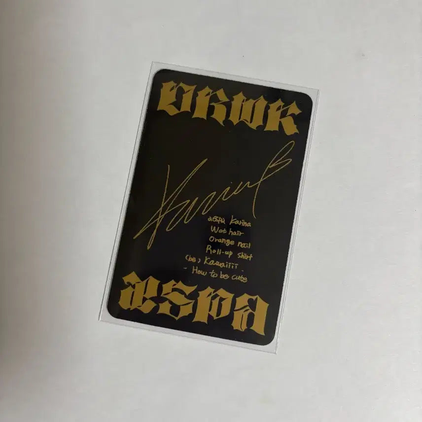 에스파 카리나 더티워크 타겟 포카 / case ver 해외