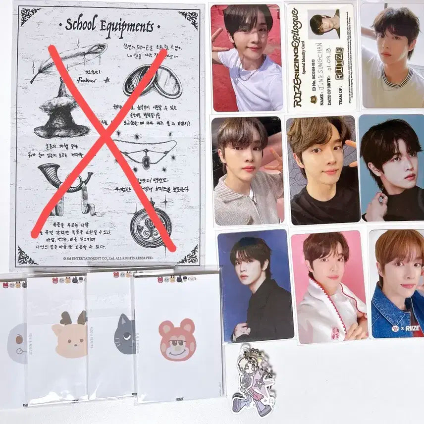 라이즈 성찬 포카 비공굿 아크릴 키링 바인더 대지 일괄 양도