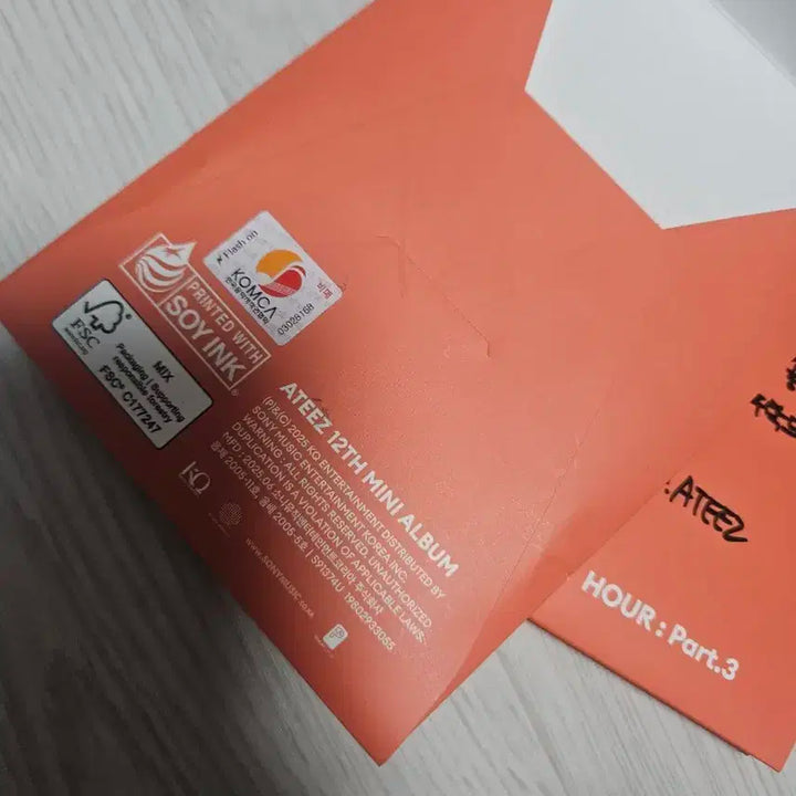 에이티즈 골든아워 Part.3 친필 싸인 멘트 비매 앨범 포카