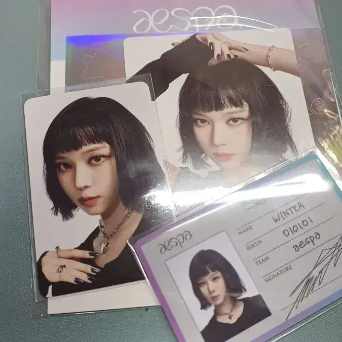 에스파 윈터 아이디 카드, 응원봉 데코 스티커 세트