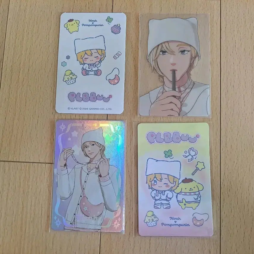 플레이브 플뿌 노아 빨대 스타샤드 포카 4장 세트