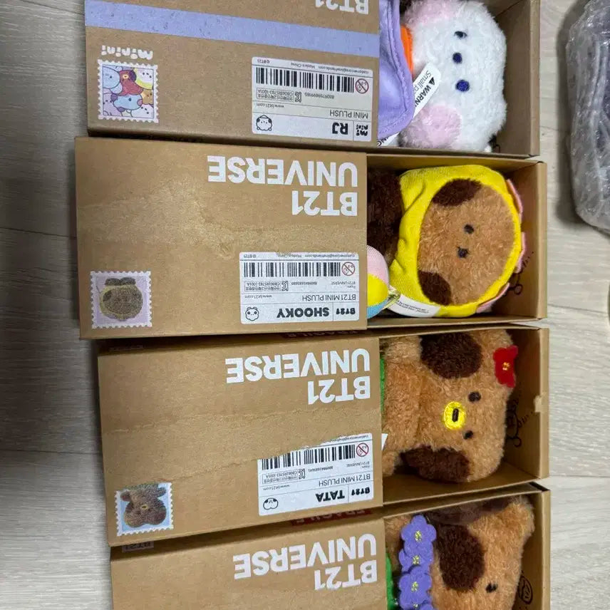 BT21 미니 플러시 인형 (RJ/TATA/SHOOKY/MANG)