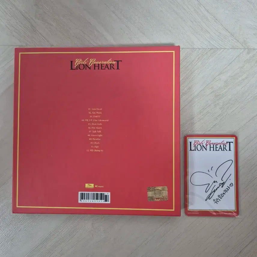 소녀시대 5집 라이언하트 앨범(태연 포카)