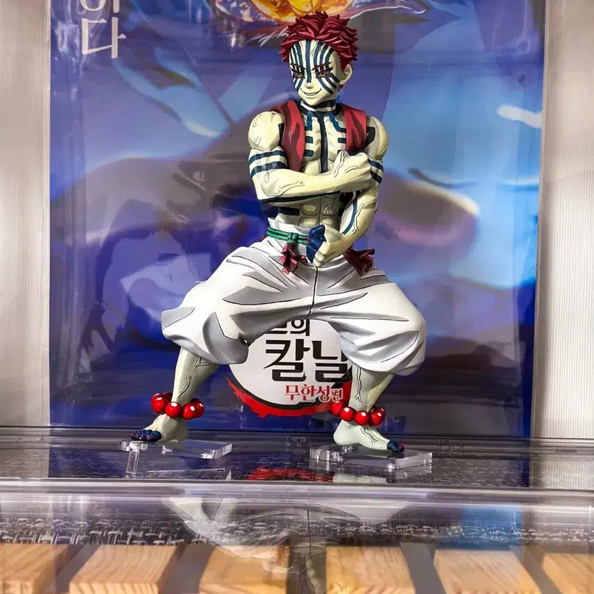 [한정품 국내 유일] 귀멸의 칼날 아카자 재도색 풀도장 아크릴 작품 피