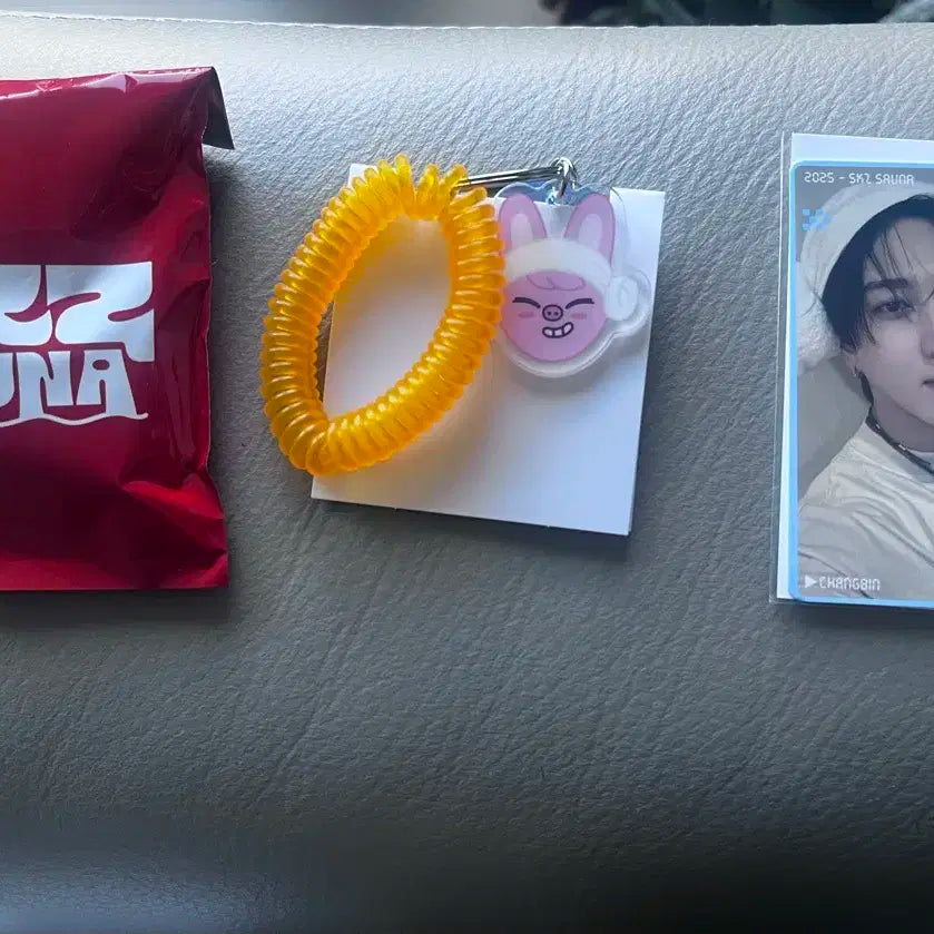 스키즈 JYP 스키주 사우나 키링 일본 MD 만엔 특전 포카 창빈