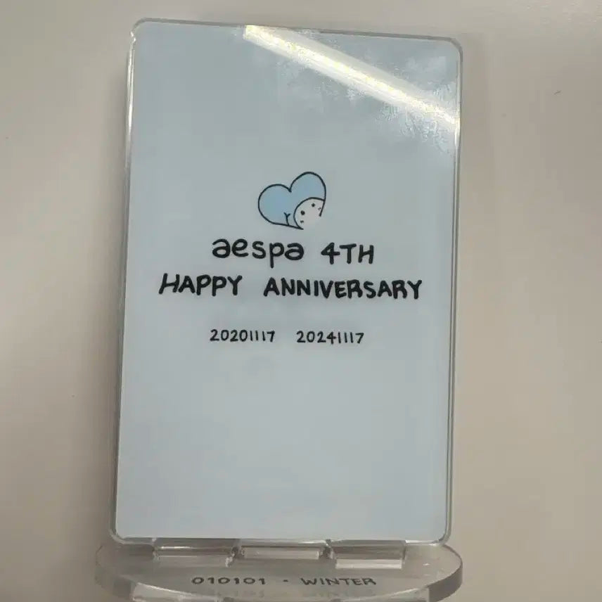 급)에스파 4주년 윈터 포카홀더 팔아요