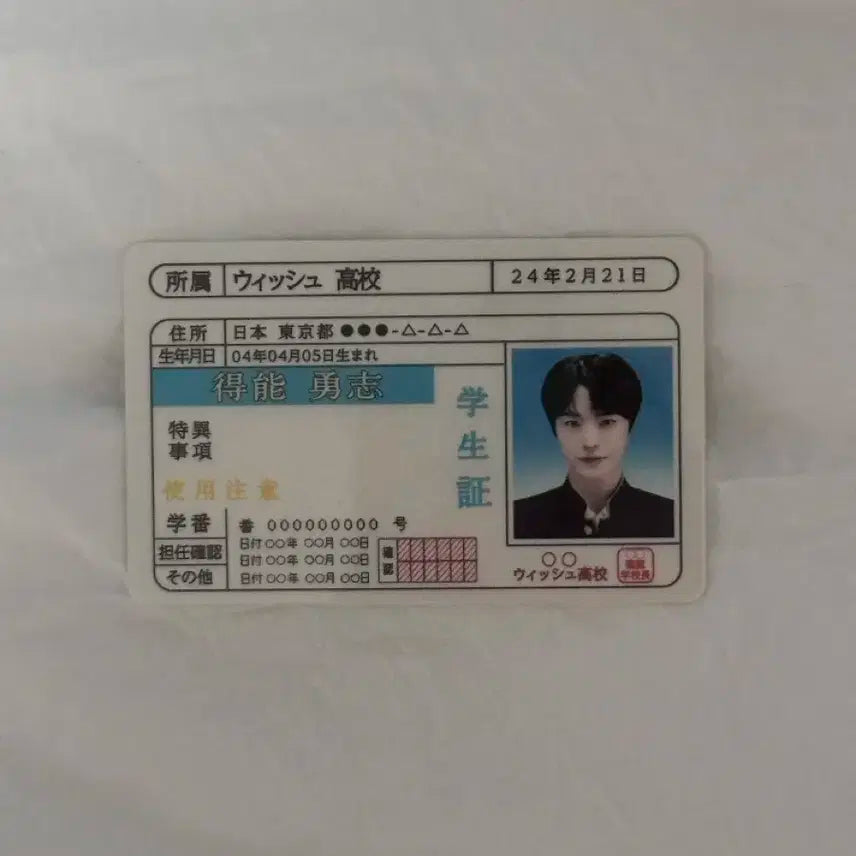 엔시티위시 유우시 비공굿 학생증