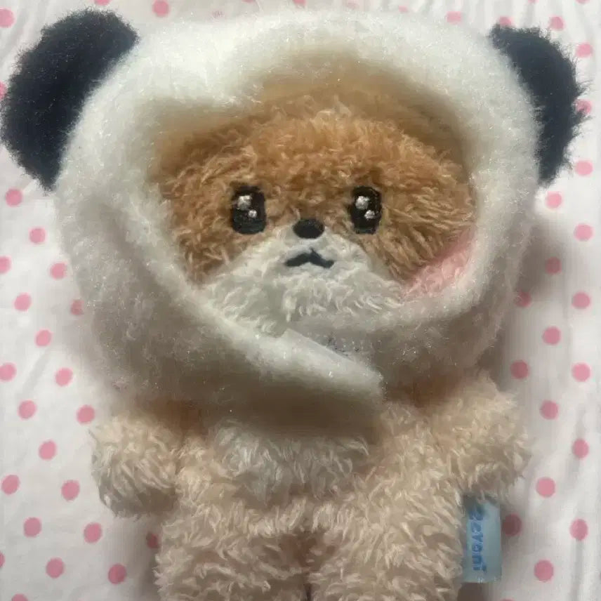 10cm인형옷 판다 모자 스카프