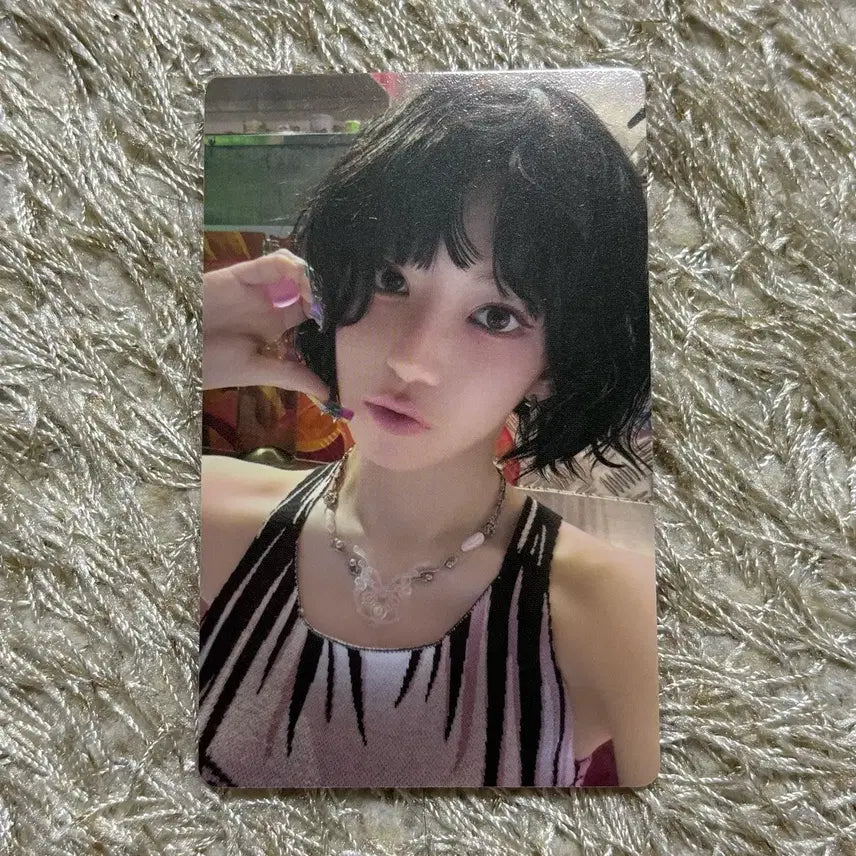 르세라핌 사쿠라 스파게티 위버스 특전 포카 포토카드 미공포