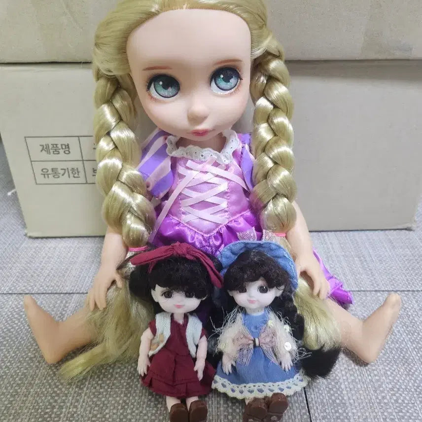 디즈니베이비돌 라푼젤 리페 + (미니관절인형2개)덤.