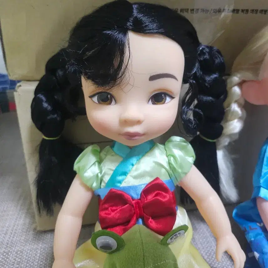 디즈니베이비돌 뮬란,엘사 + (미니관절인형2개)덤.