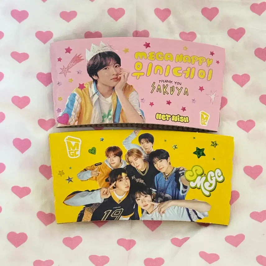 [일괄]메가커피 엔시티위시 단체 사쿠야 컵홀더