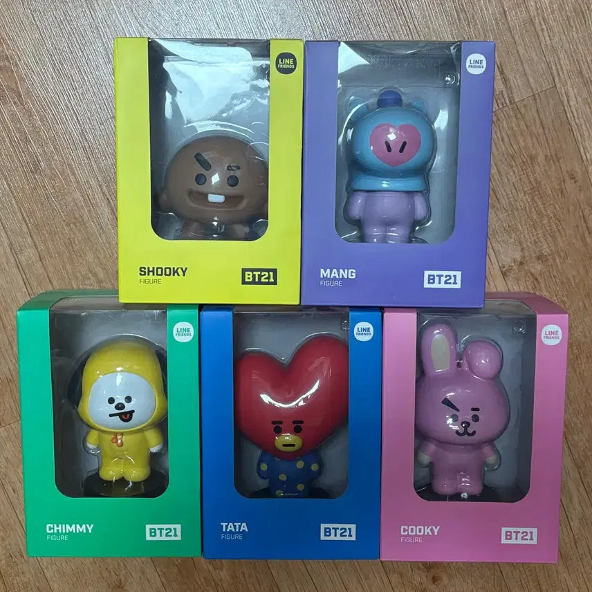 방탄소년단 BT21 피규어 슈키 망 치미 타타 쿠키 풀셋