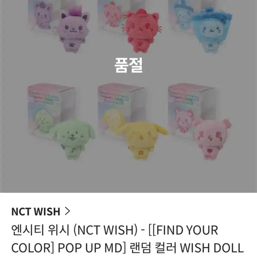 엔시티 위시 컬러돌 위시돌 미개봉 원가양도 현물 시오닝 팡이