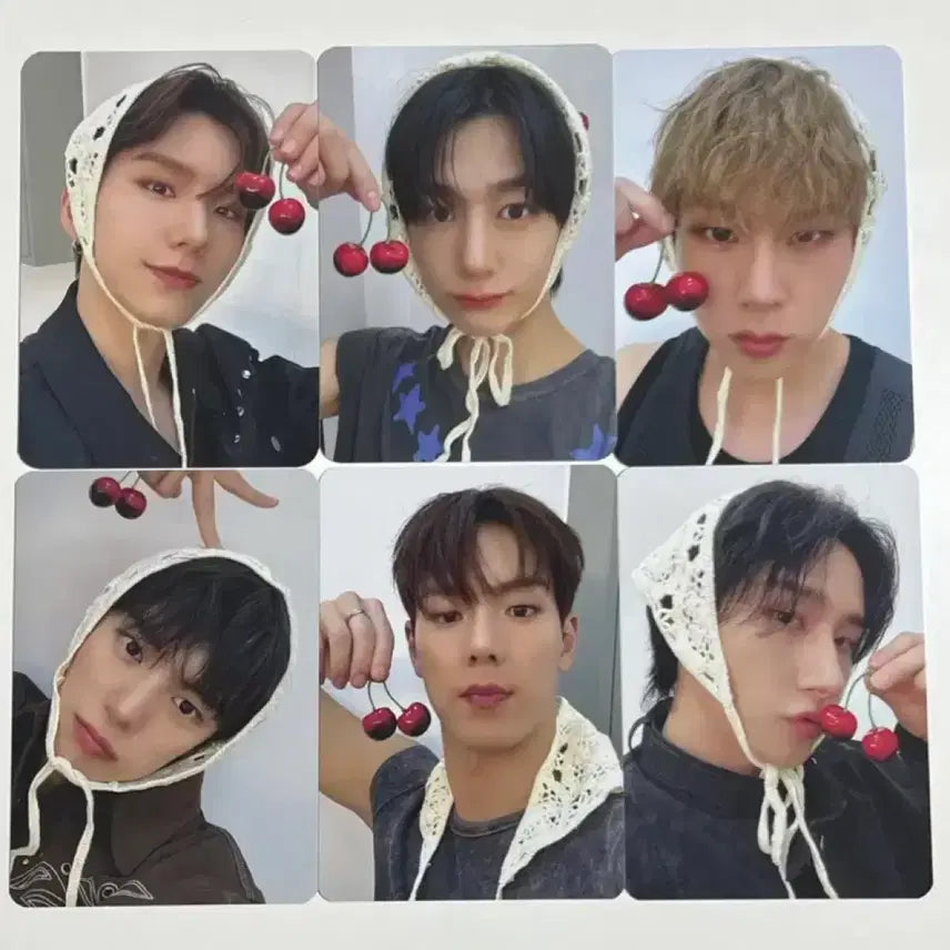 몬스타엑스 애플뮤직3차 체리 미공포 특전 포카 세트