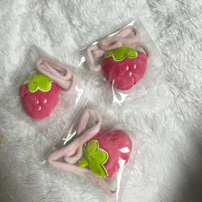 10cm 인형용 딸기 가방