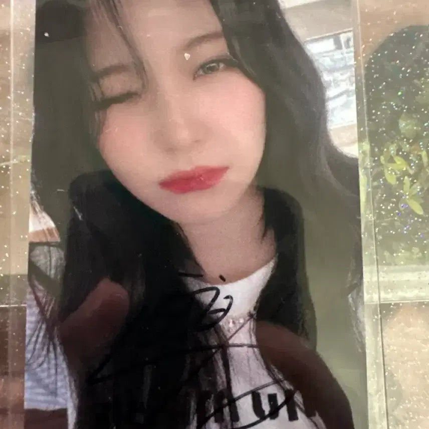 프로미스나인 백지헌 친필 싸인 포토카드 (스디웨 미니팬미팅)