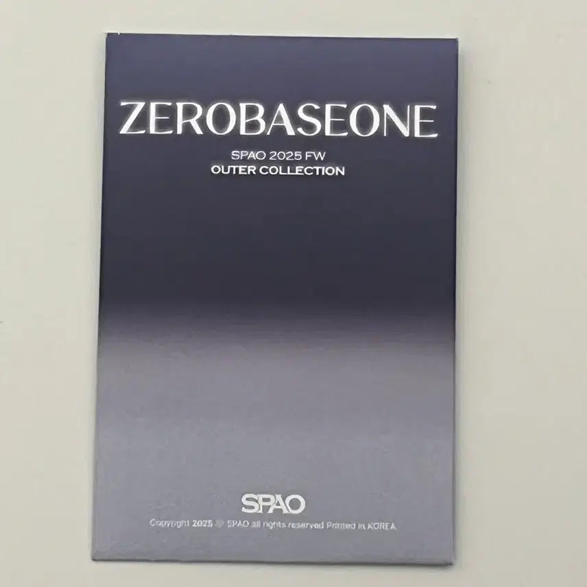 제베원 제로베이스원 스파오 포토카드 성한빈