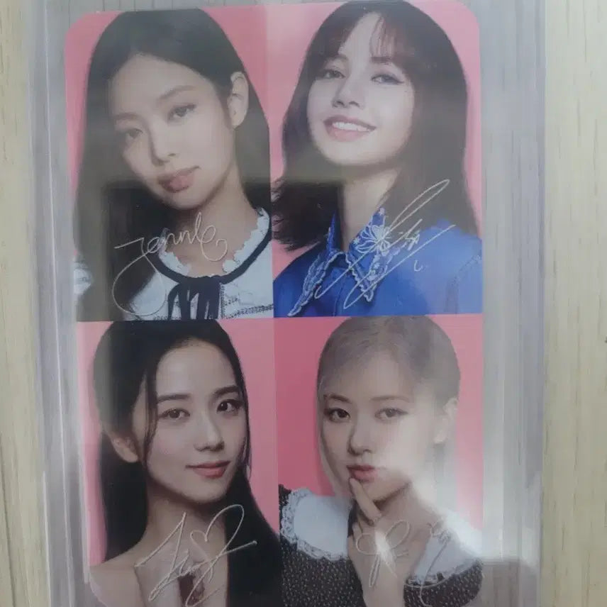 블랙핑크 네명 프린트사인카드