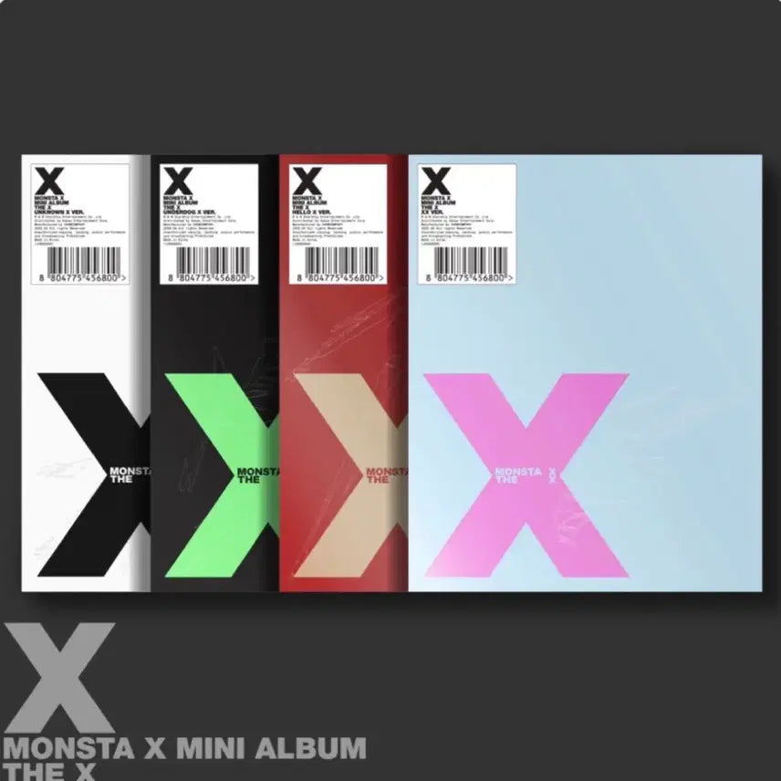 몬스타엑스 The X 앨범 (미개봉) 4종 1세트
