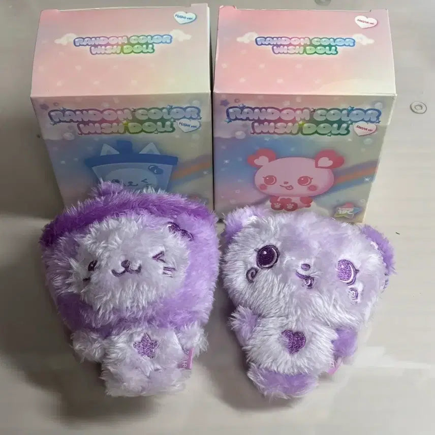 엔시티위시 랜덤 컬러 위시돌 인형 유우시/사쿠야 보라색 버블냥 팡이