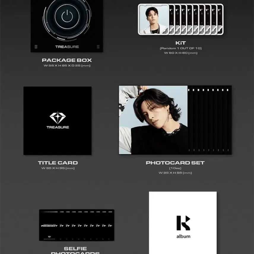 트레저 리부트 키트 앨범 (풀구성, 포카O)