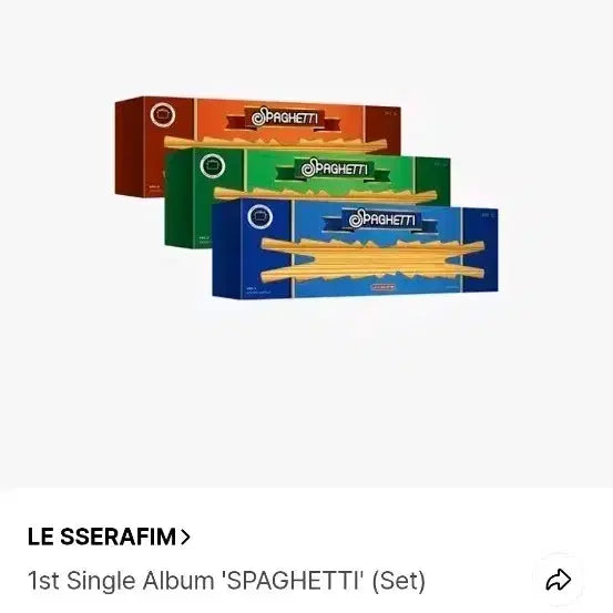 LE SSERAFIM1st  Single Album 'SPAGHETTI