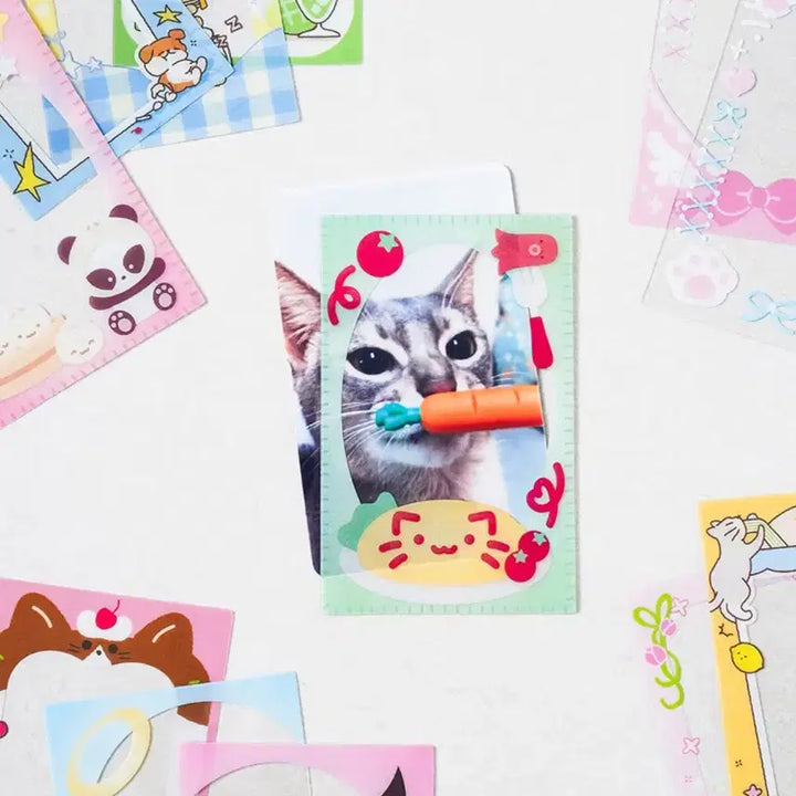 다이소 오므라이스 포토카드 프레임 새상품