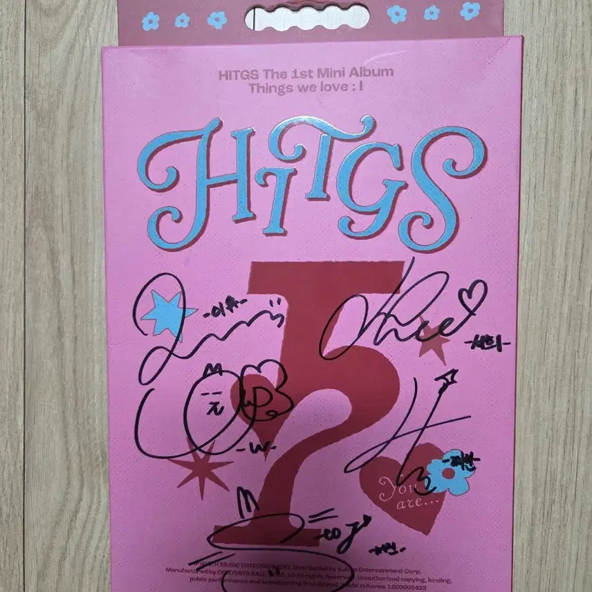 힛지스 HITGS 1집 친필싸인 포카 비매앨범 kpop