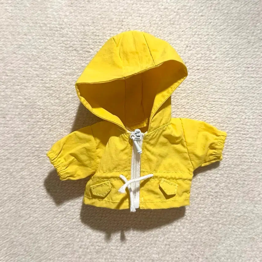 10cm 인형옷 노란색 우비