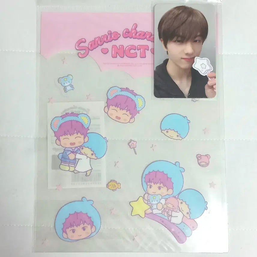 NCT 엔시티드림 지성 산리오 콜라보 투명스티커 포카 세트