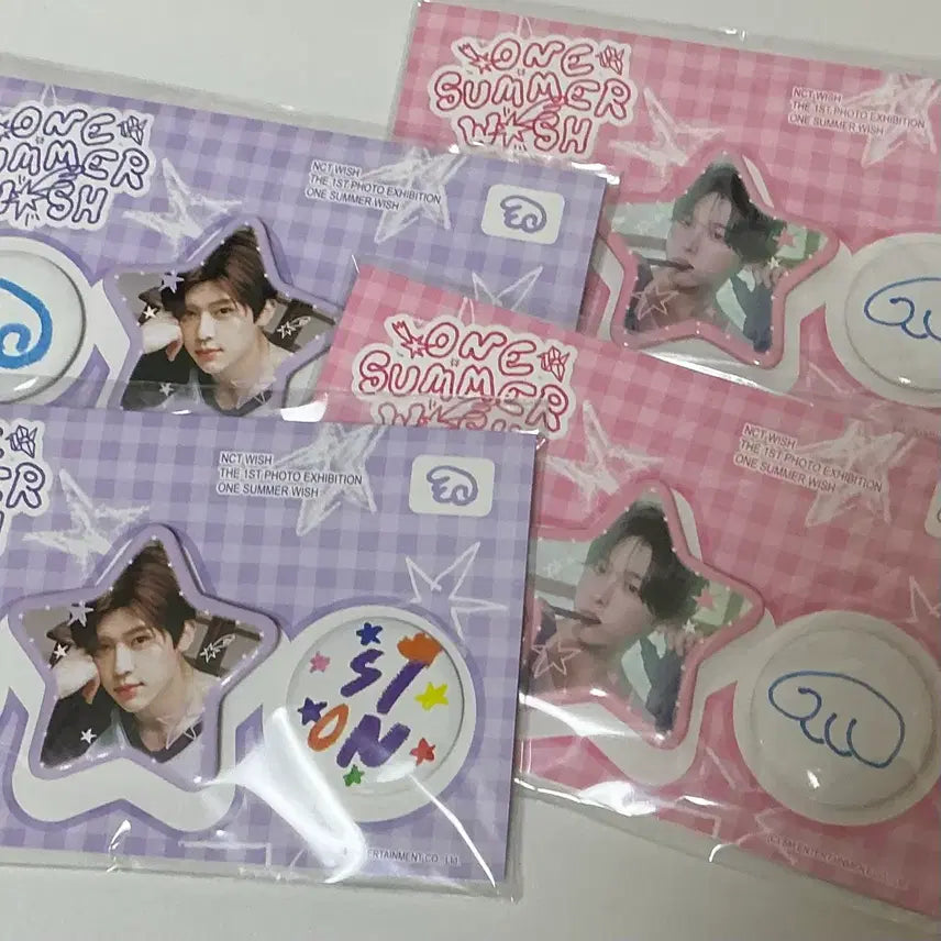 엔시티위시 시온 리쿠 전시회 핀뱃지 핀버튼 미개봉 아워위시