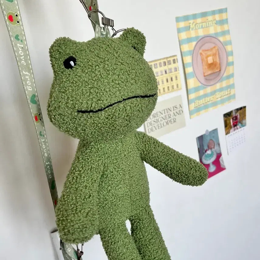 새상품) 뉴진스 해린 애정템으로 유명한, 귀여운 개구리 인형 가방