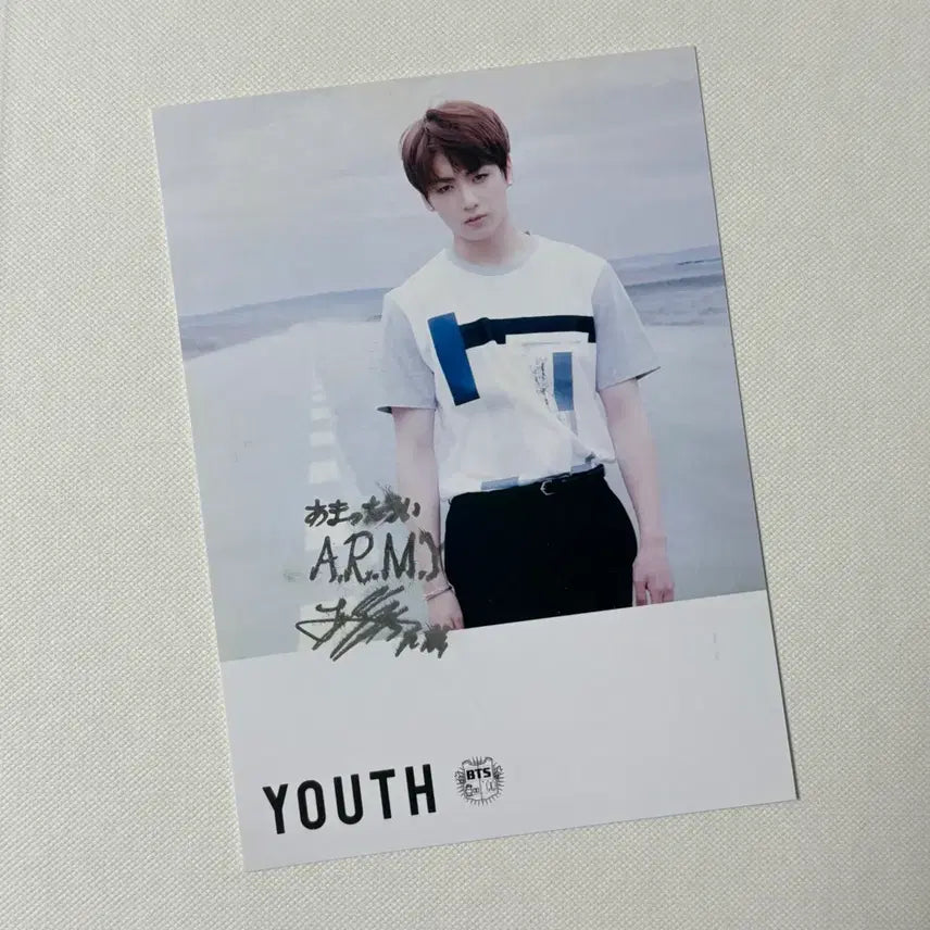 방탄 정국 유스 Youth 싸인 포카 초회 한정 인화사진