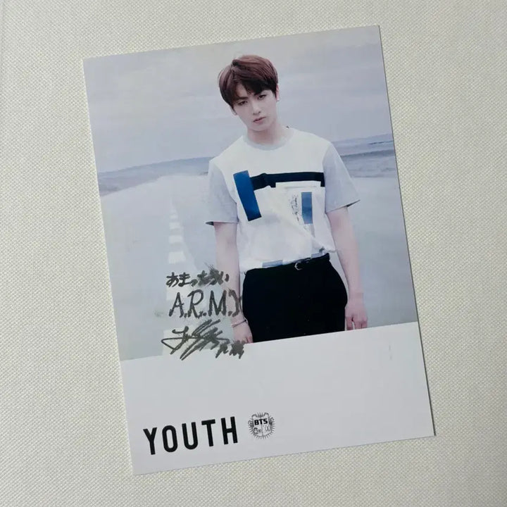 방탄 정국 유스 Youth 싸인 포카 초회 한정 인화사진