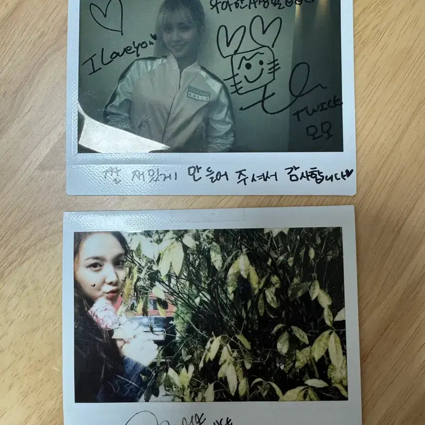 트와이스 나연 모모 싸인 폴라로이드
