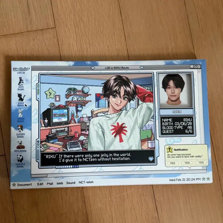 단순개봉 엔시티 위시 로그인 엠디 리쿠 포토세트 포카 스티커