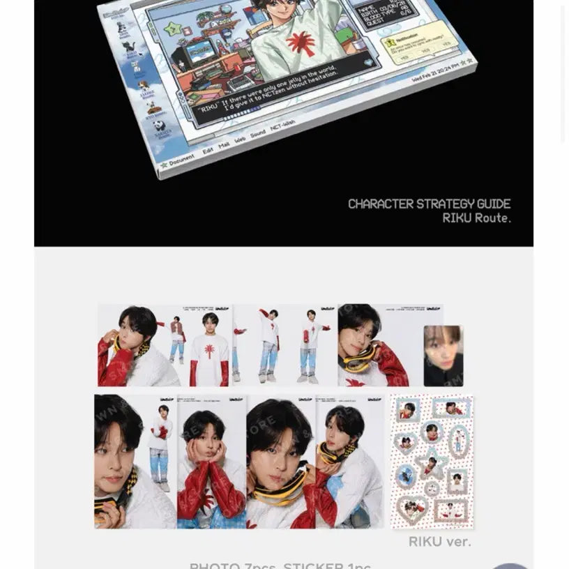 단순개봉 엔시티 위시 로그인 엠디 리쿠 포토세트 포카 스티커